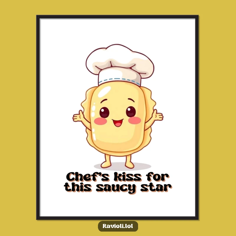Free Printable Chef Ravioli Wall Art: Humorous Downloadable Decor for Foodie Spaces