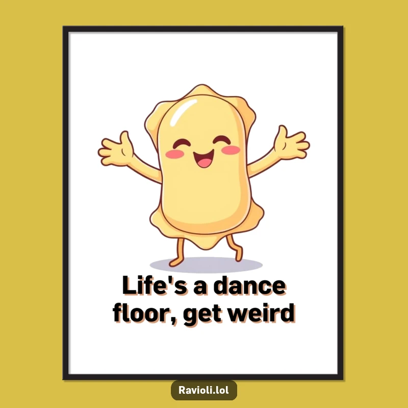 Free Printable Dancing Ravioli Wall Art - Funny Downloadable Art Gift