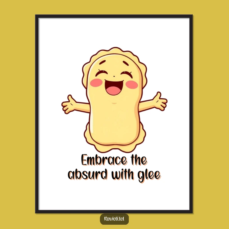 Free Printable Laughing Ravioli Wall Art - Funny Downloadable Art Gift