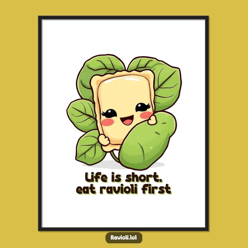 Free Printable Ravioli Wall Art: Funny Italian Food Decor, Downloadable Art