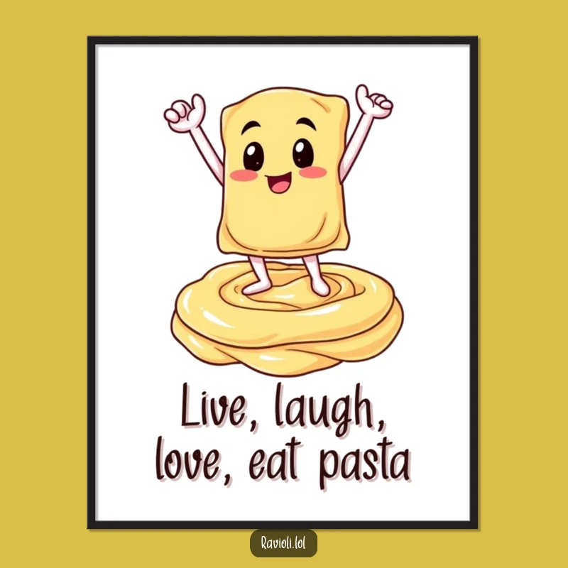 Free Printable Ravioli Wall Art: Triumphant Pasta Art, Downloadable Decor