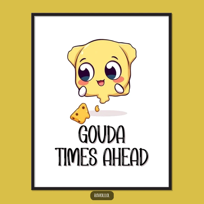 Funny Free Printable Wall Art: Catching Cheese Ravioli! Downloadable Decor