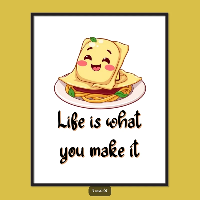 Funny Free Printable Wall Art: Ravioli Plate Slide Humorous Downloadable Art