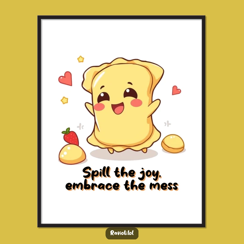 Funny Free Printable Wall Art: Tripping Ravioli Downloadable Decor