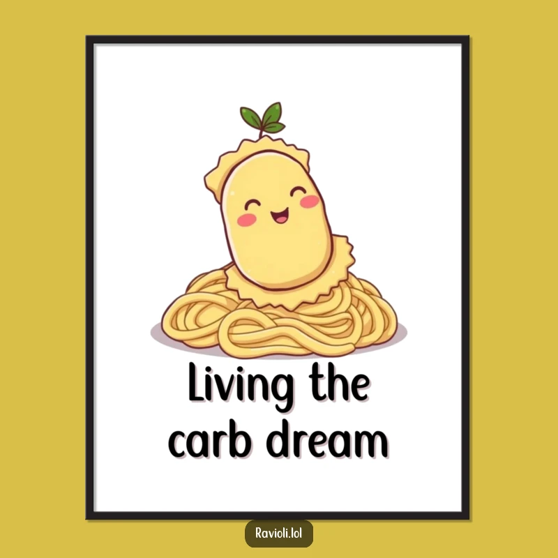 Funny Free Printable Wall Art: Rolling Ravioli Hill! Downloadable Decor