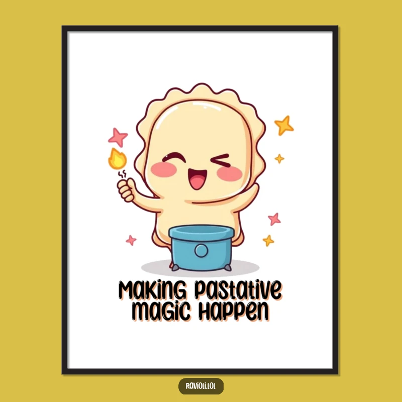 Free Printable Wall Art: Whimsical Ravioli Magic for Your Kitchen Decor