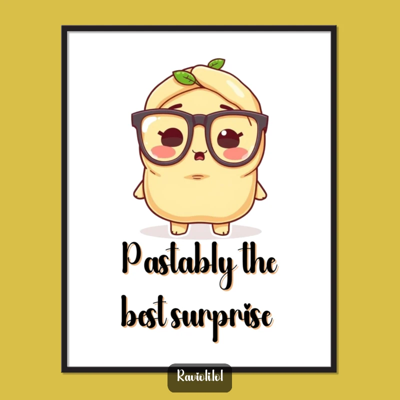 Funny Free Printable Wall Art: Surprised Ravioli Downloadable Decor