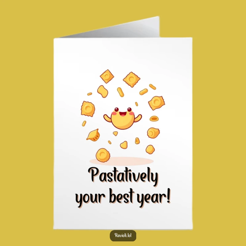 Free Printable Ravioli Birthday Card - Funny Juggling Pasta Downloadable Gift