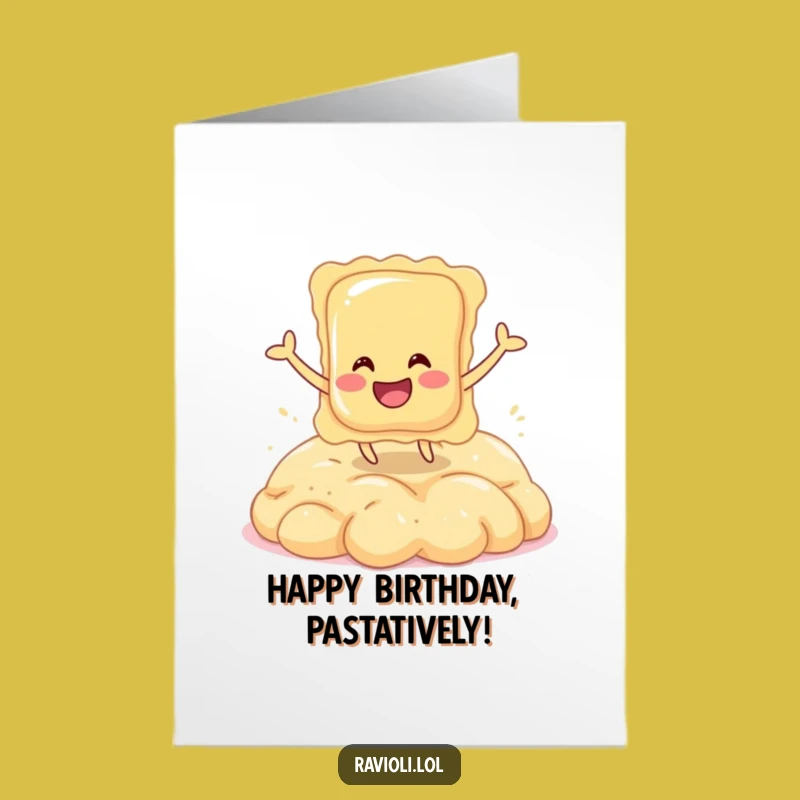 Free Printable Birthday Card: Bouncing Ravioli Dough Fun Downloadable Gift