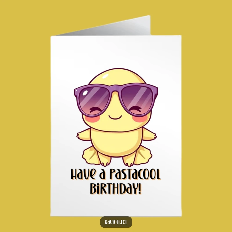 Free Printable Birthday Card: Cool Ravioli Sunglasses - Funny Downloadable Gift