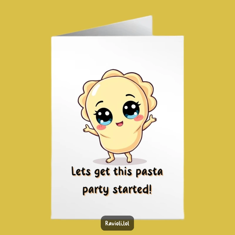 Free Printable Silly Ravioli Birthday Card: Funny Downloadable Gift for Fun Lovers