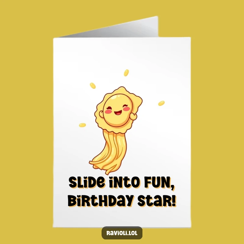 Funny Free Printable Birthday Card: Sliding Ravioli, A Hilarious Downloadable Gift!