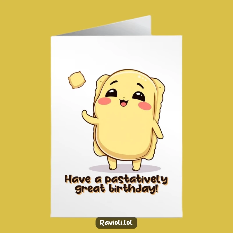 Wink-Worthy Free Printable Birthday Card: Ravioli Fun Downloadable Gift