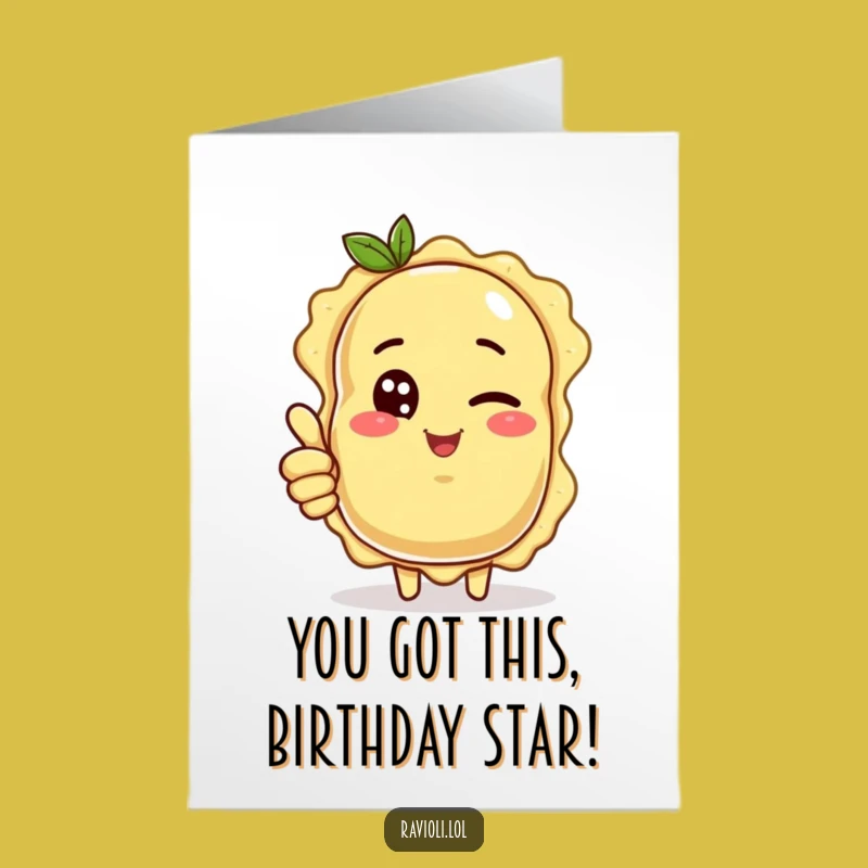 Winking Ravioli Birthday Card Free Printable: Cool Pasta Downloadable for a Fun Celebration