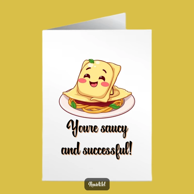 Congrats Free Printable Card: Ravioli Plate Slide Downloadable Celebration