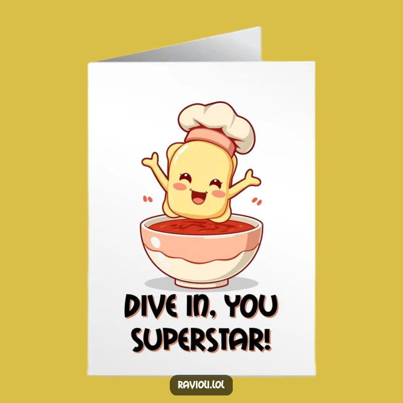 Free Printable Congrats Card: Chef Ravioli, The Ultimate Downloadable Celebration!