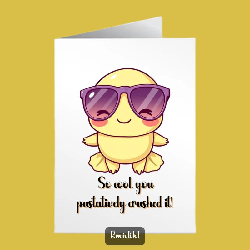 Free Printable Congrats Card: Cool Ravioli Sunglasses - Humorous Downloadable Gift