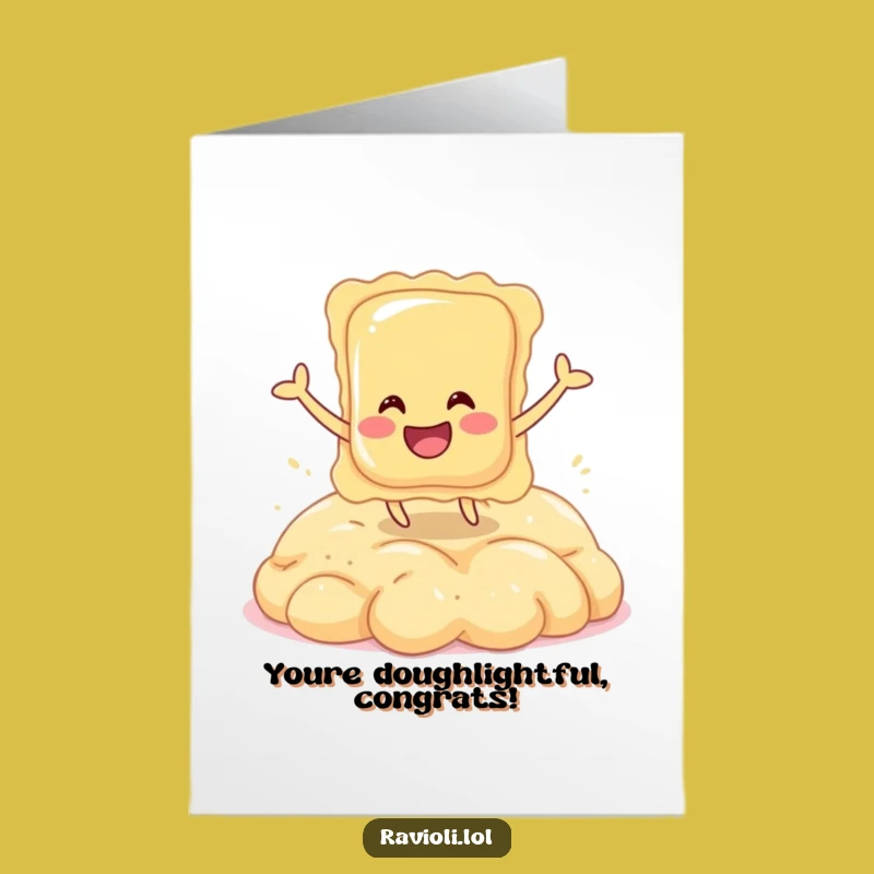 Free Printable Congrats Card: Ravioli Dough Celebration Downloadable