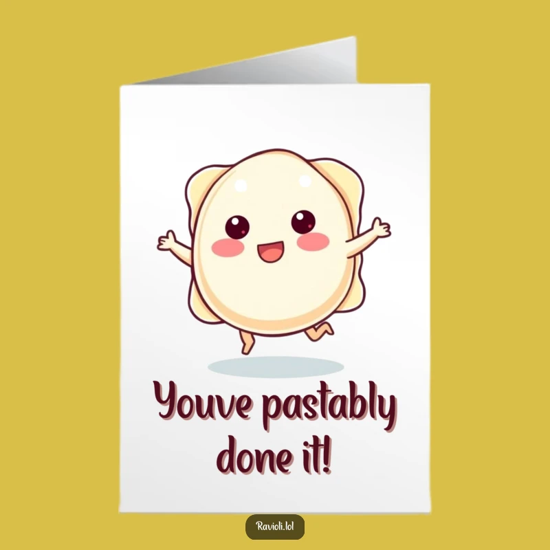Free Printable Congratulations Ravioli Card: Funny Downloadable Gift for Pasta Champs