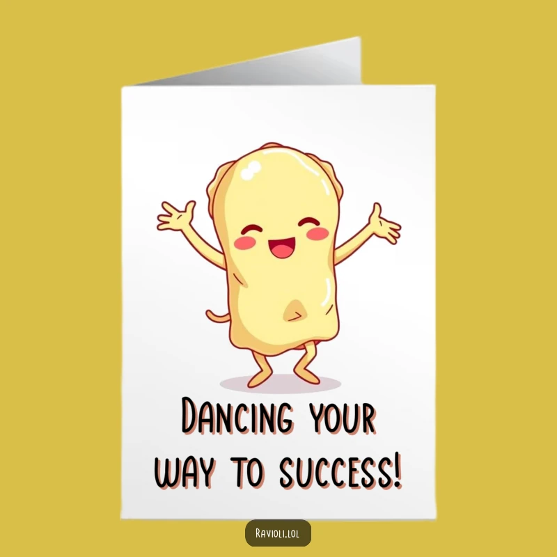 Free Printable Ravioli Congratulations Card: Clumsy Dance, Fun Downloadable Gift
