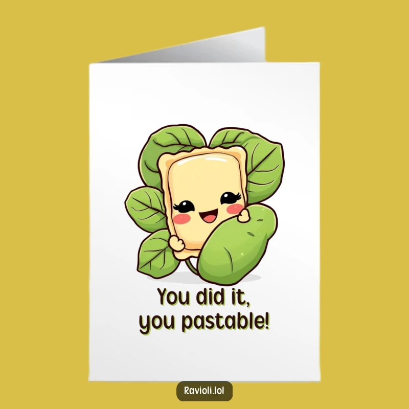 Free Printable Ravioli Congratulations Card: Funny Italian Food Art, Downloadable DIY
