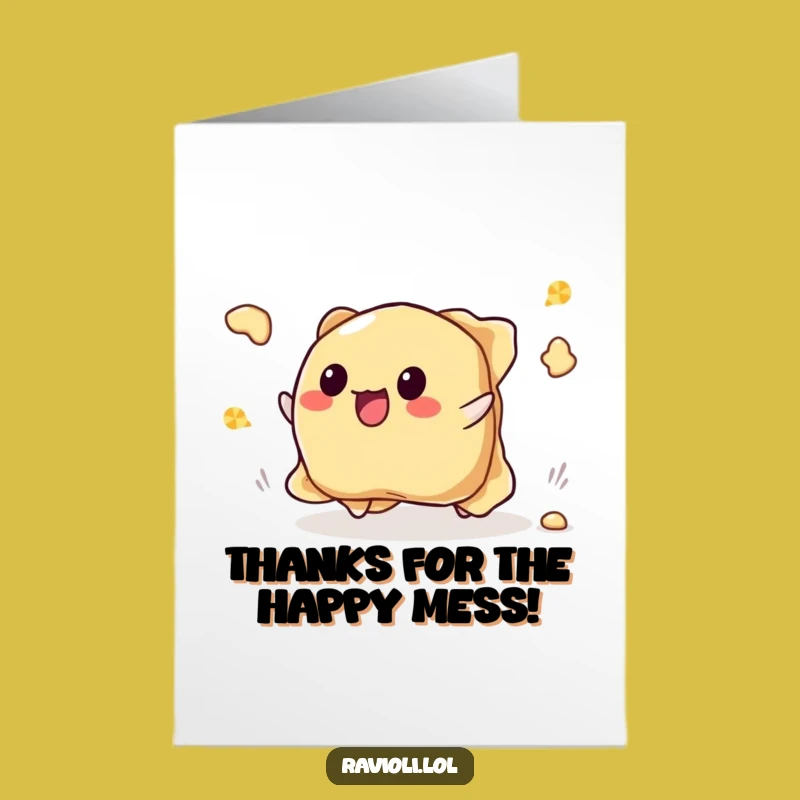 Free Printable Funny Ravioli Thank You Card - DIY Downloadable Gift
