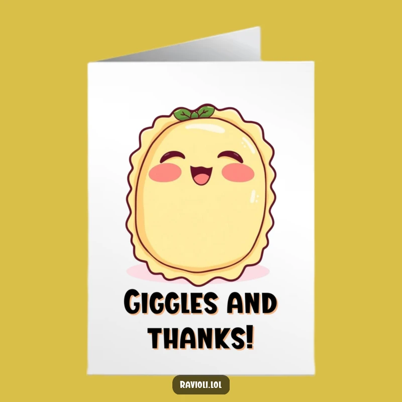 Free Printable Thank You Card: Giggling Ravioli's Thanks, Joyful Downloadable Gift