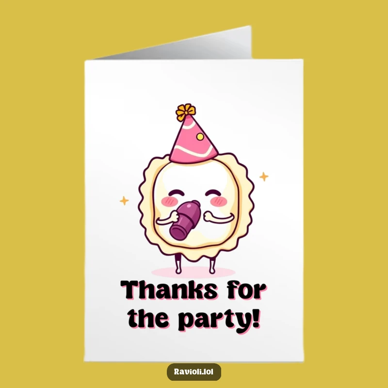 Free Printable Thank You Card: Party Ravioli's Thanks, Festive Downloadable Gift