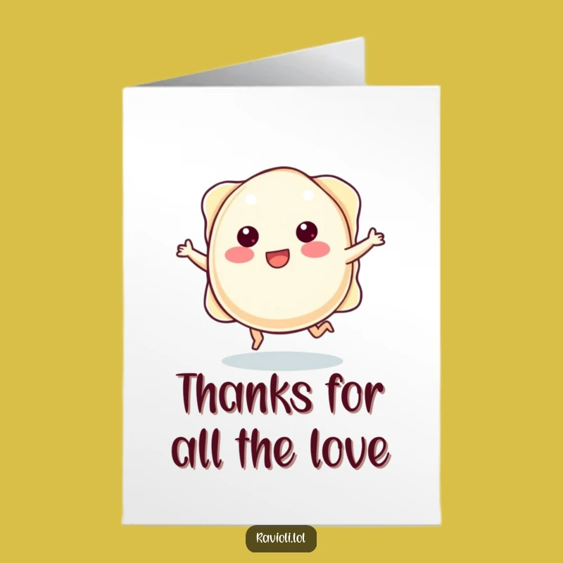 Free Printable Thank You Ravioli Card: Funny Downloadable Gift for Pasta Pals