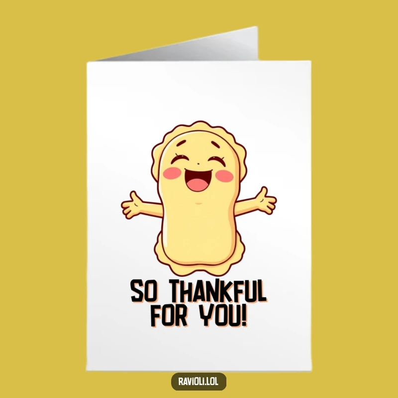 Free Printable Thank You Ravioli Card - Laughing Downloadable Gift