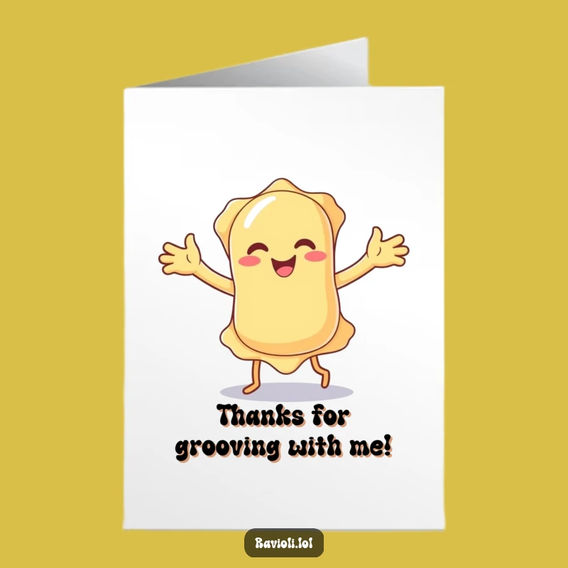 Free Printable Thank You Ravioli Dance Card - Funny Downloadable Gift