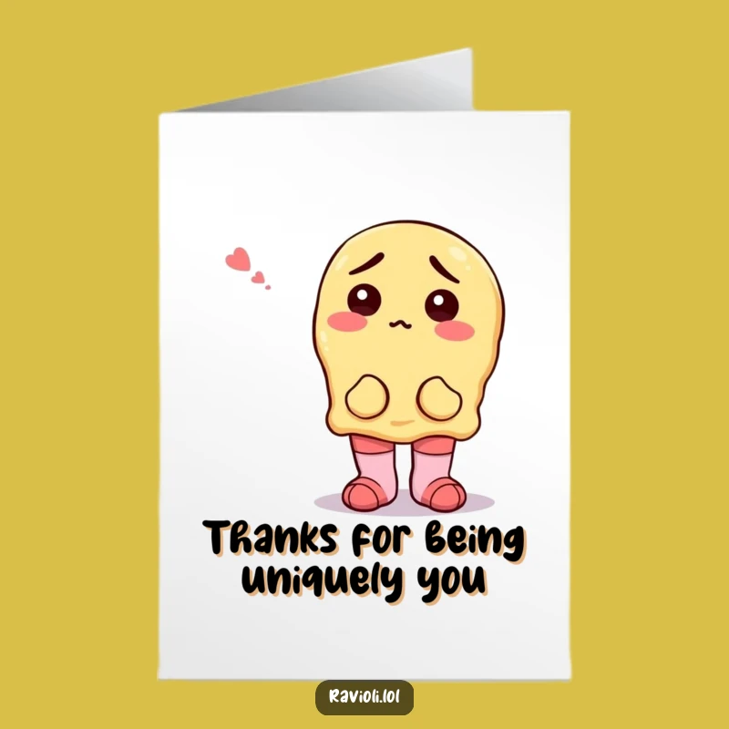 Free Printable Confused Ravioli Thank You Card: Quirky Downloadable Gift for Thanks