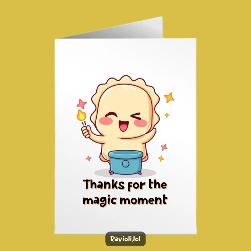 Free Printable Ravioli Thank You Card: Thanks for the Magic!
