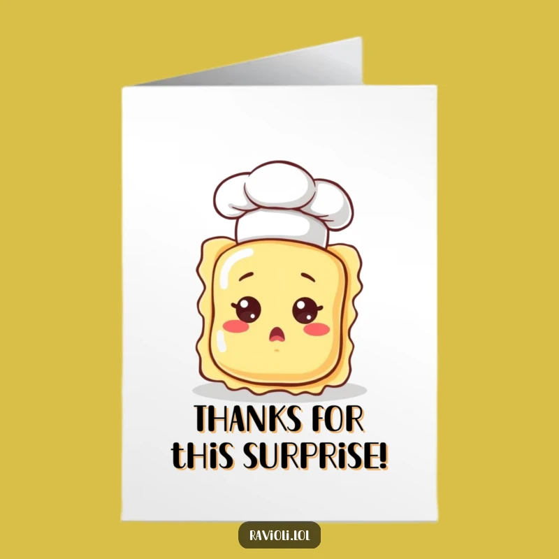 Free Printable Surprise Ravioli Thank You Card - Funny Downloadable Gift
