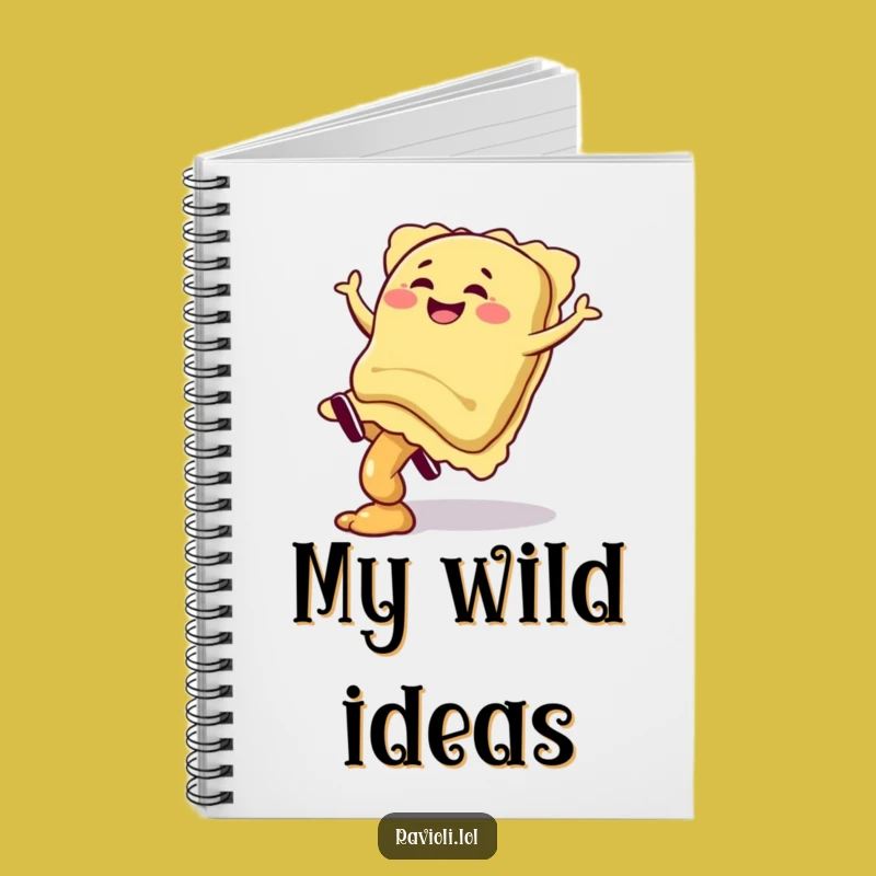 Funny Ravioli Cartwheel Notebook: Giggling Pasta Pal Journal, Gift