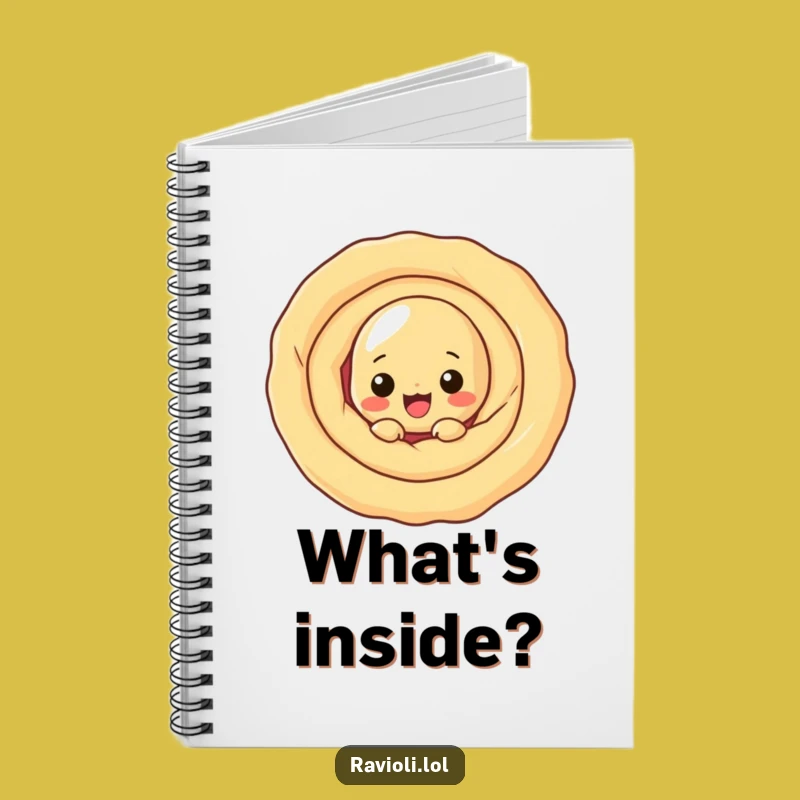 Funny Ravioli Dough Swirl Notebook: Jot Down Your Playful Thoughts