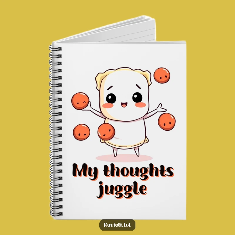 Funny Ravioli Notebook: Hilarious Juggling Meatballs, Chef's Notes Gift