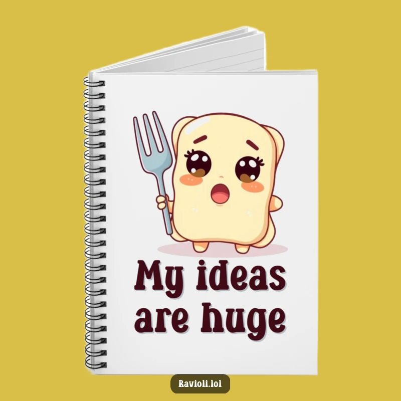 Funny Ravioli Notebook: Hilarious Surprise Fork, Journal Gift