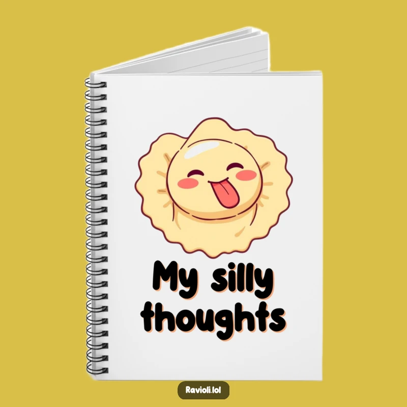 Funny Ravioli Spinning Silly Face Notebook - Jot Downs with a Goof