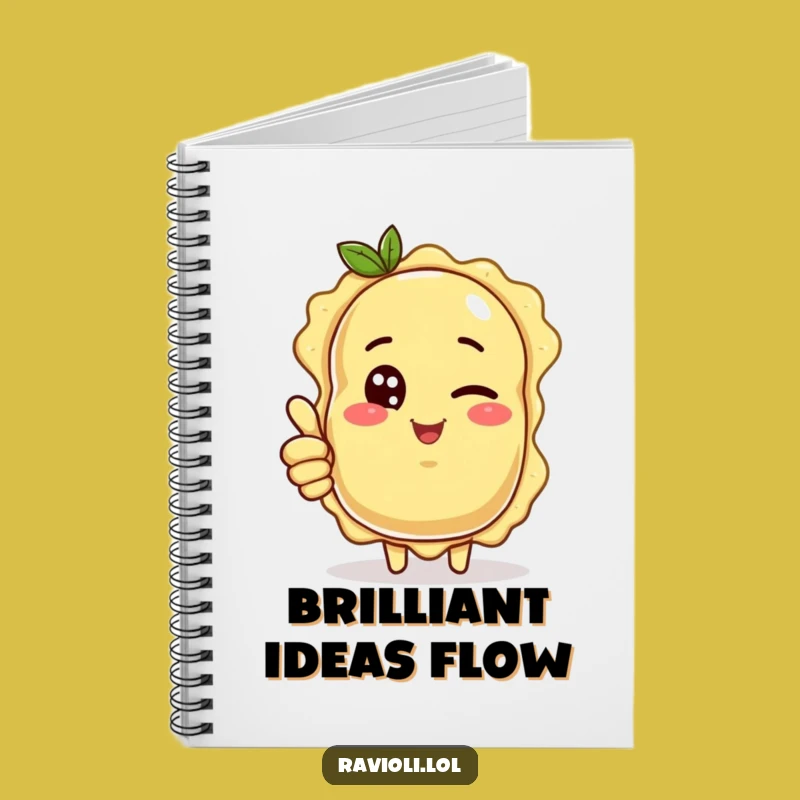 Funny Ravioli Wink Thumbs Up Notebook: Journal Your Best Ideas with Humor