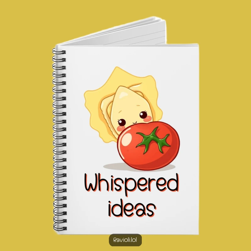 Funny Shy Ravioli Tomato Notebook - Journal Your Quiet Thoughts
