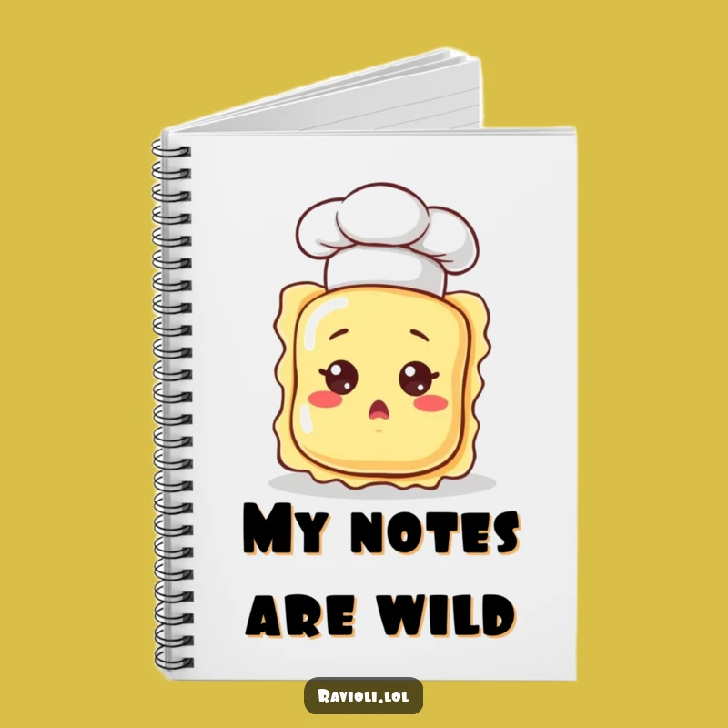 Funny Surprised Ravioli Notebook - Hilarious Journal for Your Thoughts & Reactions