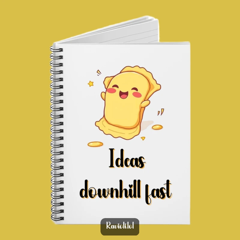 Funny Rolling Ravioli Notebook: Pasta's Joyful Descent, Great Funny Gift for Writers