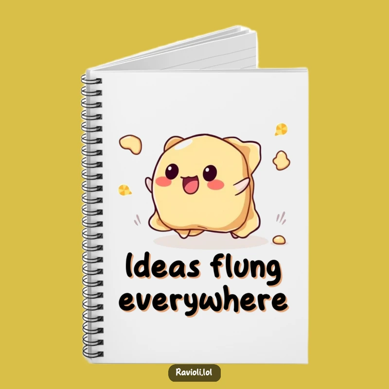 Funny Tripping Ravioli Notebook - Jot Down Spill Ideas!