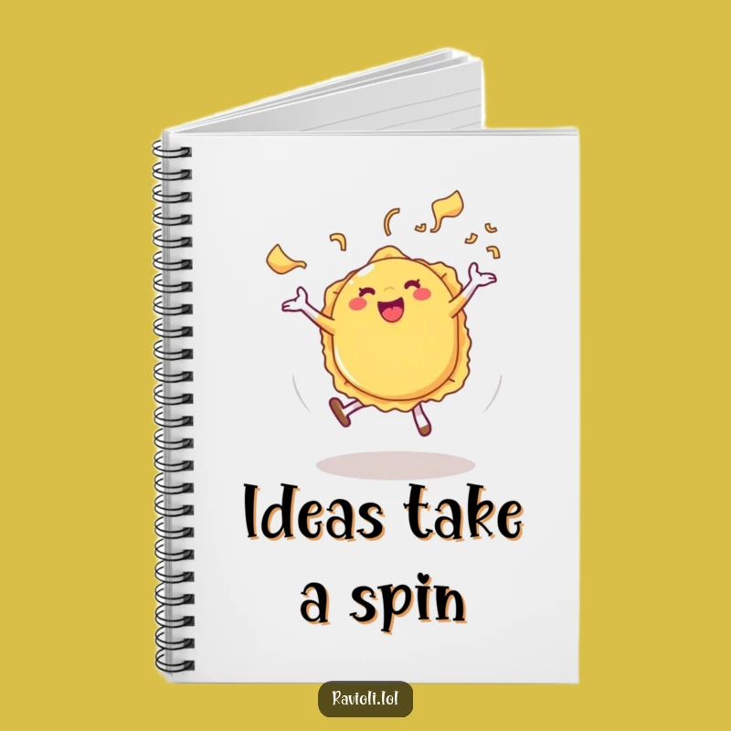Funny Ravioli Cartwheel Notebook: Joyful Pasta Steam Journal, Perfect Gift