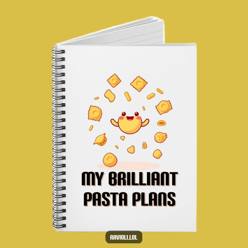 Funny Ravioli Juggling Notebook - Hilarious Journal for Pasta Lovers