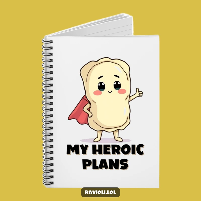 Funny Ravioli Hero Notebook: Jot Down Your Epic Adventures