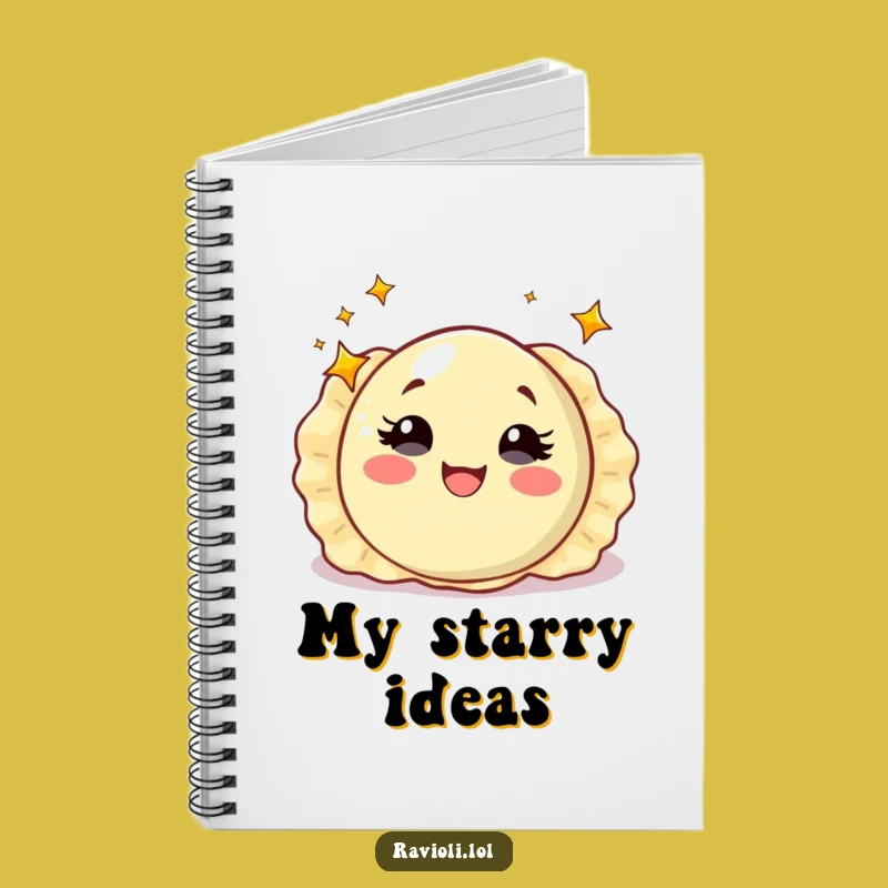 Funny Starry Eyed Ravioli Notebook: Italian Pasta Dreams, Perfect Enchanted Journal