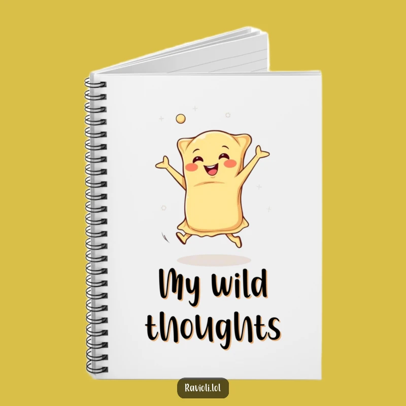 Funny Happy Ravioli Notebook: Italian Pasta Cartwheeling, Perfect Joyful Journal