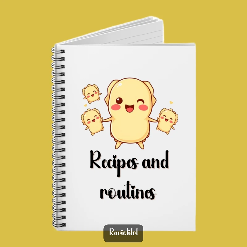 Funny Ravioli Juggling Notebook - Jot Down Pasta Ideas!
